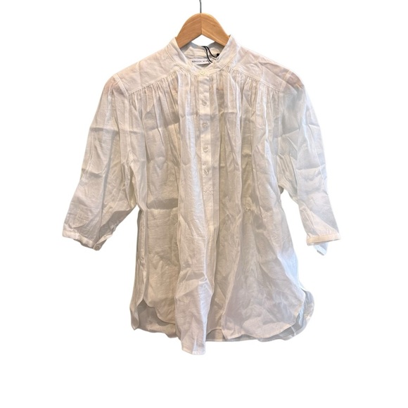 NWT Rebecca Minkoff Ivory 3/4 length Sleeve PopOver Sheer Blouse Size XS - Picture 1 of 13